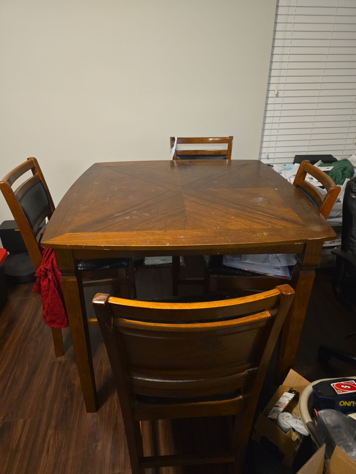 Dining room table with chairs