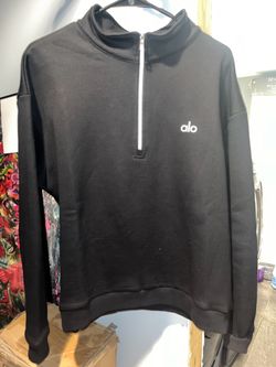 Alo Quarter Zip Black Size Small
