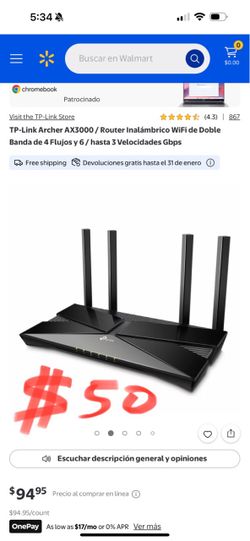 Visit the TP-Link Store TP-Link Archer AX3000 / Router Inalámbrico WiFi de Doble Banda de 4 Flujos y 6 / hasta 3 Velocidades Gbps