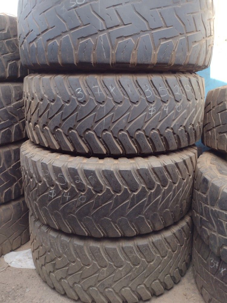 For Sale 4 Used Truck Tires Size 37x13.50R20 All 4 For 90 Cash And