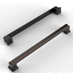 Amerdeco 10 Pack Oil-Rubbed Bronze Cabinet Pulls 7-1/2 Inch(192mm) Hole Center Cabinet Hardware Kitchen Cabinet Handles for Bathroom Drawer Pulls Dres