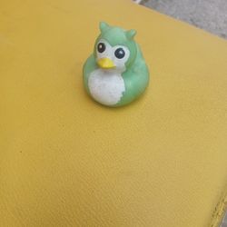Duolingo Owl 2" Rubber Duck Green & White