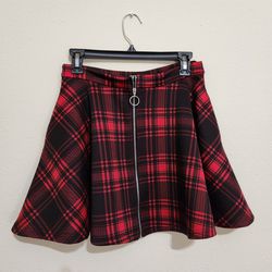 Girls' Trend Plaid Pleated Mini Skirt College Style Uniform Size SM
