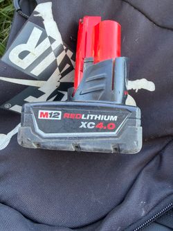 Milwaukee 12v 4.0 ah battery