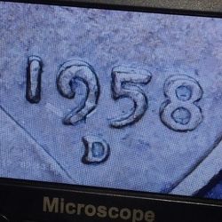 1958 D Penny W/two Dates