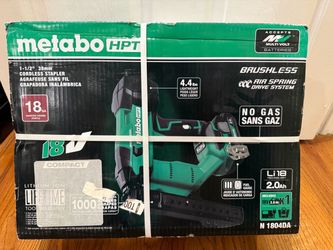 New Metabo MultiVolt 18 -Gauge 1/4-in Narrow Crown Finish Cordless Stapler