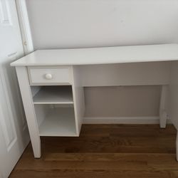 White IKEA Desk 