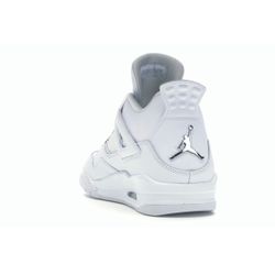 All White And Silver Jordan’s 4’s 