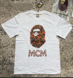 BAPE x MCM Collaboration White Graphic T-Shirt
