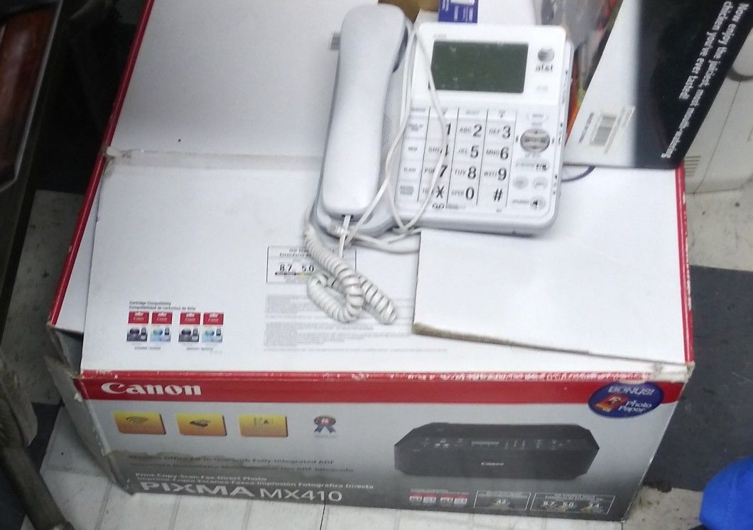 Various printers, phones, calculater and office items