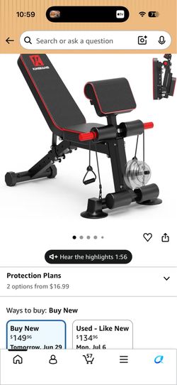 Brand new adjustable weight bench never used