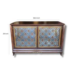 NY: Maitland Smith Gilded Mirrored Cabinet