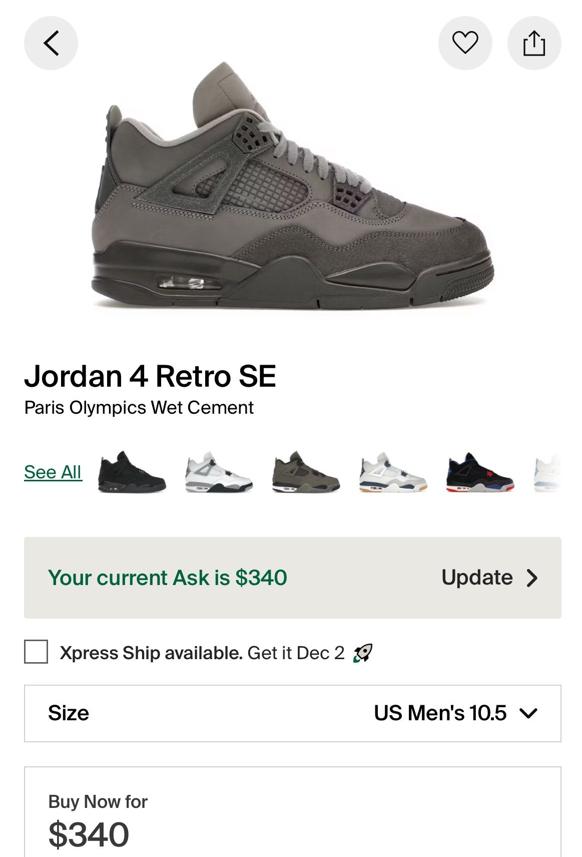 Jordan 4 Paris Olympics