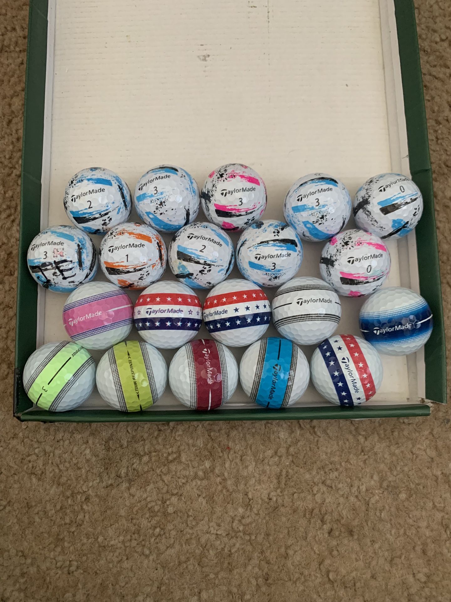 20 Golf Balls Taylormade In Good Condition.