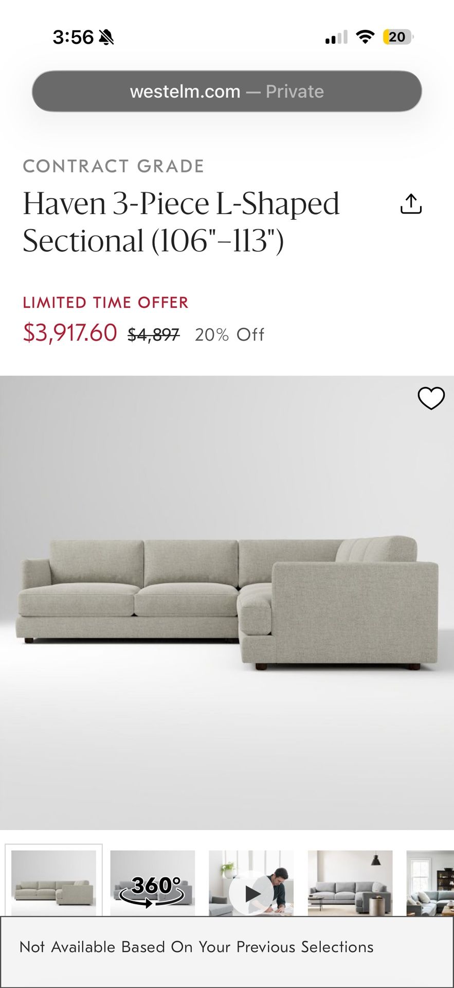 West Elm Couch Sectional