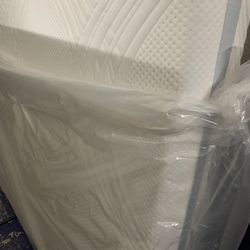 Memory foam queen mattress with Box Springs. 300. Must go. I can deliver