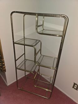 Brass/glass shelves