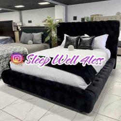 NEW QUEEN BED FRAME AND MATTRESS 