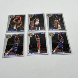 1992-93 Fleer Basketball Sharp Shooters Insert Lot Of 6 Miller Rice Drexler 