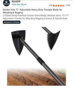 Adjustable Heavy Duty Triangle Blade for Weeding & Digging garden toe