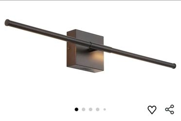 7770: New 28" 1-Light LED Wall Sconce, Black
Dimmable, Modern, Integrated 12W, Hardwired, Sleek Metal, Ambient, Bathroom Mirror, Bedroom, Hallway, Van