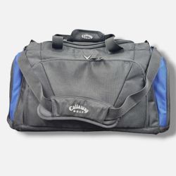 Callaway Golf Black Duffle Bag Embroidered Logo Shoulder Strap Carry On Travel