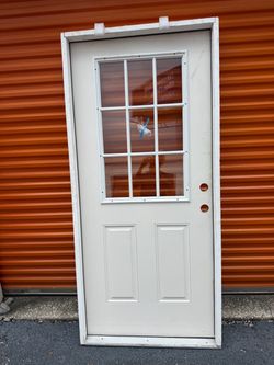 JELD-WEN 36-in × 80-in x 4-9/16-in Steel Left-hand inswing Primed Prehung Residential Insulating core Front Door