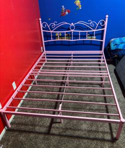 Pink Metal Bed Frame