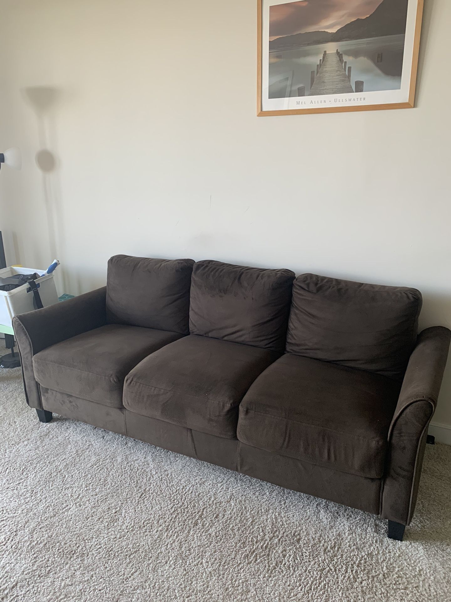 Wesley 31.5 in Coffee 4 Seater Sofa