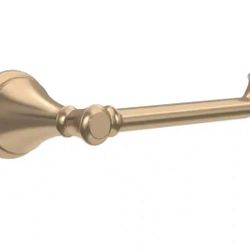 Delta Cassidy Wall Mount Single Post Toilet Paper Holder Bath Hardware Accessory in Champagne Bronze