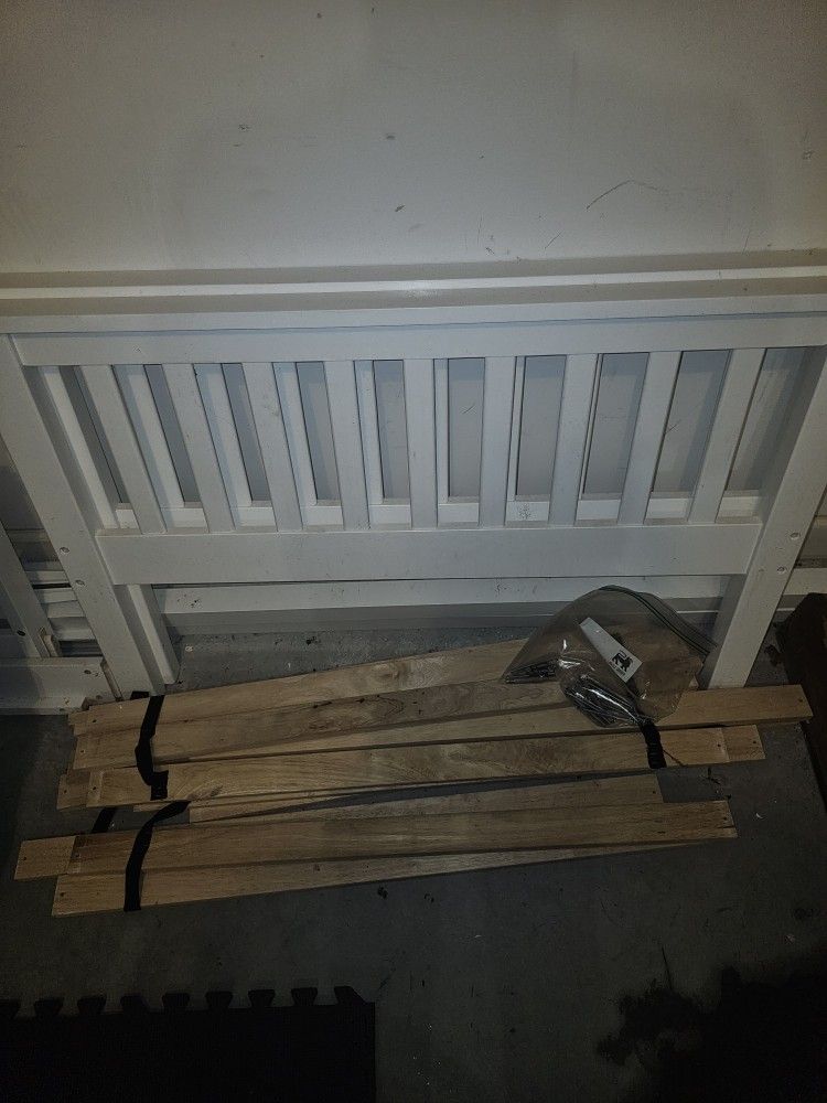 White Twin Bed
