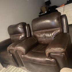 Power Recliner/lumbar Adjustment And Couch