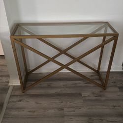 Rectangle Glass Console Table
