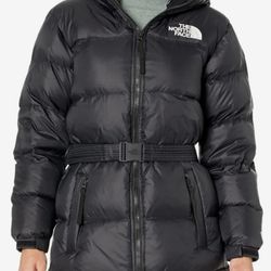 North Face Nuptse Belted Mid Puffer Jacket