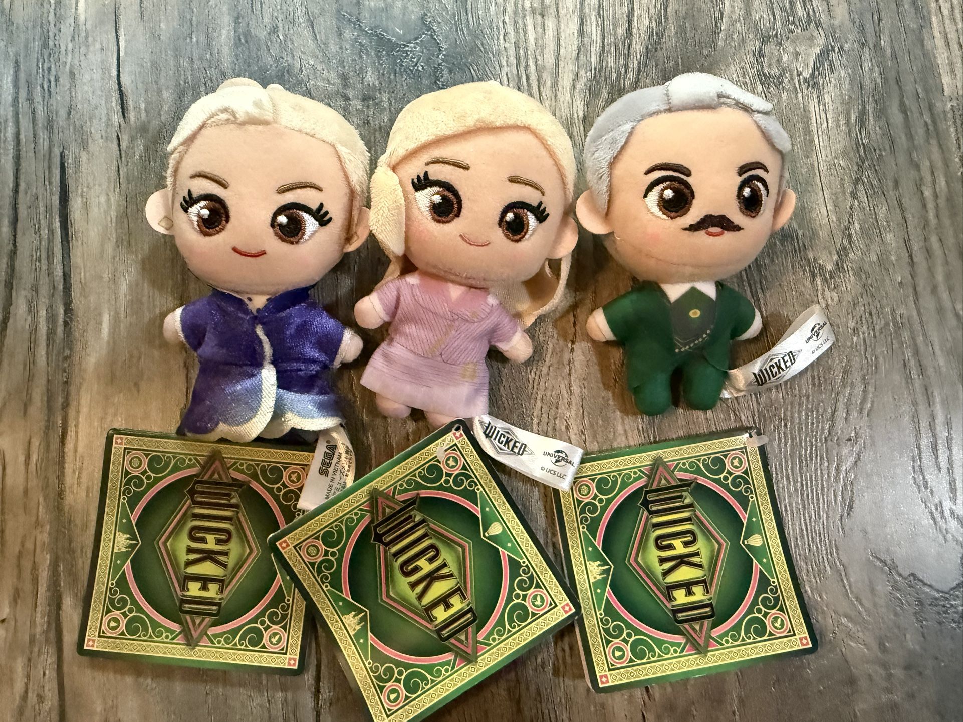 RARE Wicked witch Plush Doll 10cm Set of 3 2025 Prize Limited