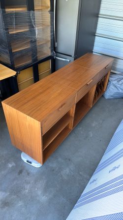 Walnut mid century credenza