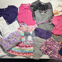 Lot Of 18 Pieces of Girls Clothes Size 5T
