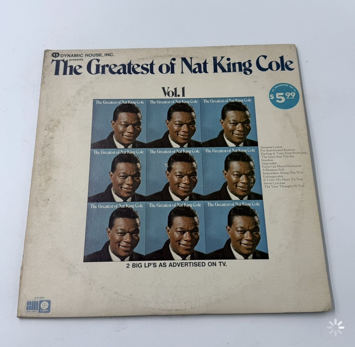 THE GREATEST HITS OF NAT KING COLE VOL 1 & 2 DBL LP "UNFORGETTABLE" Press 1972