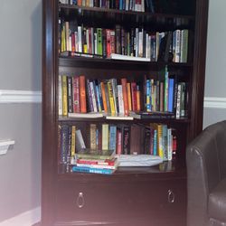 Brown Wooden Bookshelf 