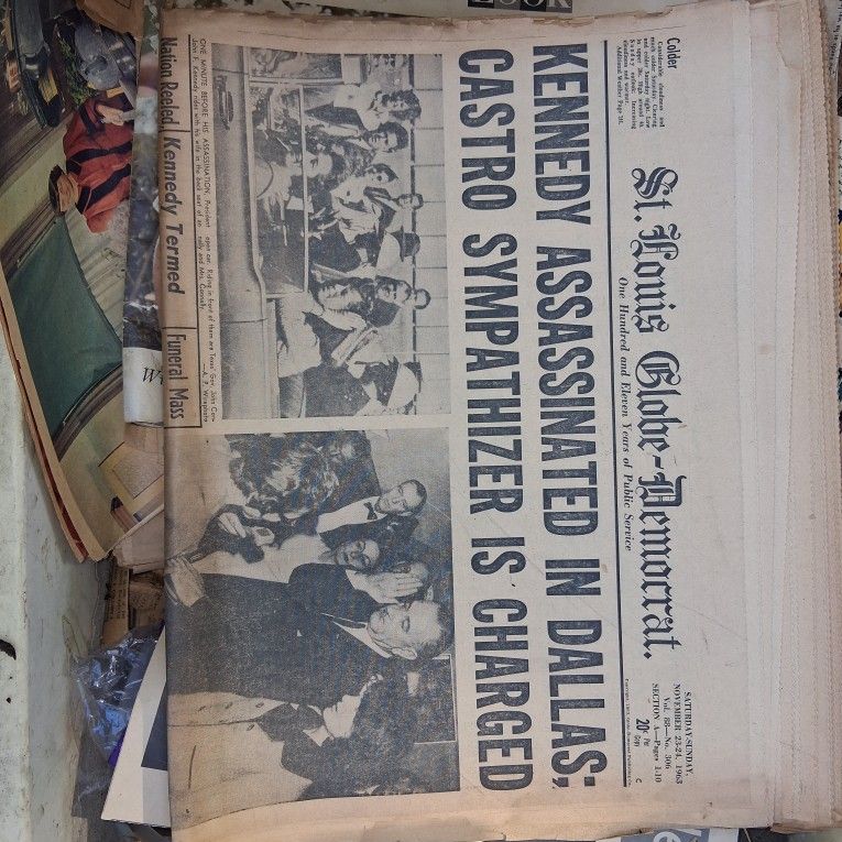 Kennedys Assassination Newspaper