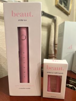 New! Beaut Smile Luv Sonic Smart Tooth brush with 5 mode  settings  in color Pink