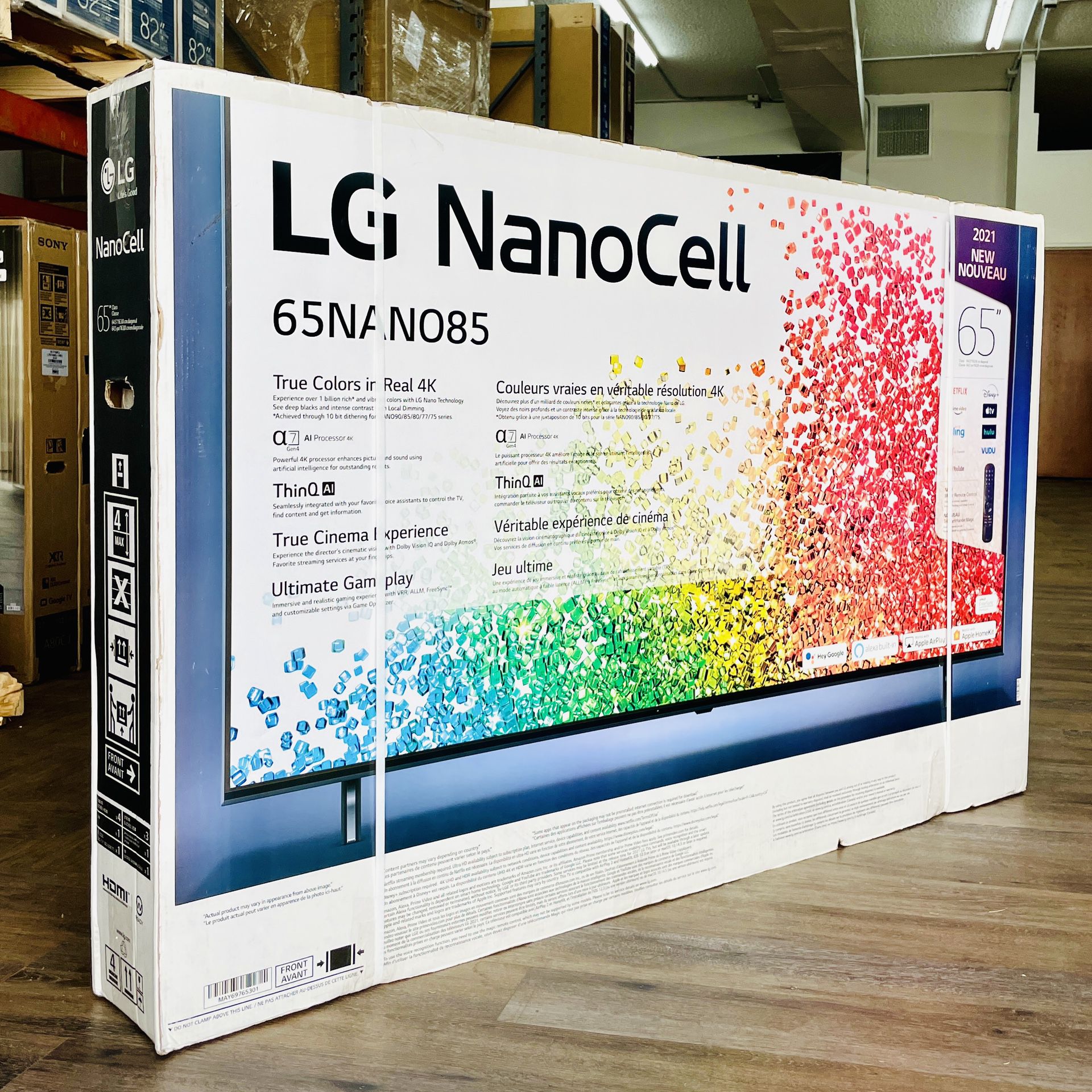 LG 65” NANO CELL 4K SMART TV - 120HZ HDMI 2.1 - AMAZING COLORS - SUPER THIN! $50 DOWN TAKE IT HOME