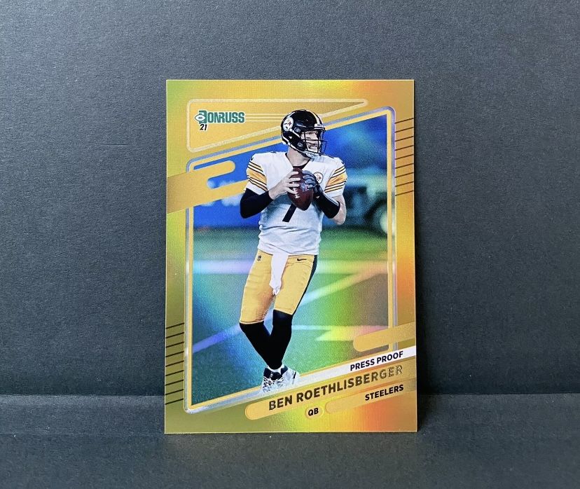 2021 Donruss Football Ben Roethlisberger Gold Holo Press Proof Premium #19 Lot 2