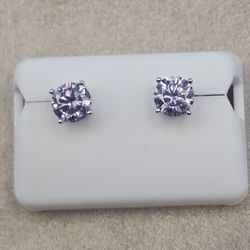 💎 2.00 CTW Lavender Moissanite Studs – 925 Silver – $60