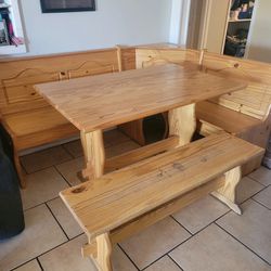Wooden Table And Seats 