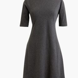 J Crew short-sleeve knit dress in gray