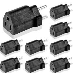 23 PCS 120V to 240V Black Plug Adapter, 5-15P to 6-15R, NEMA Converter (23 PCS)