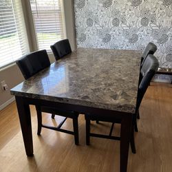 Granite Table With 4 Chairs