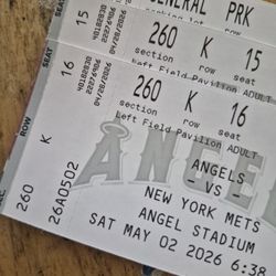 (2) Angels tickets & Gen. Parking May 2