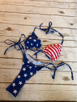 Patriotic bikini swimsuit